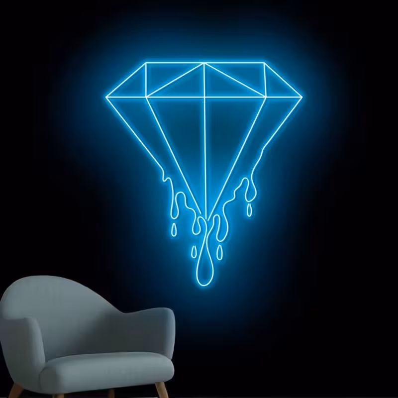 تابلو نئون طرح الماس کد JOB046