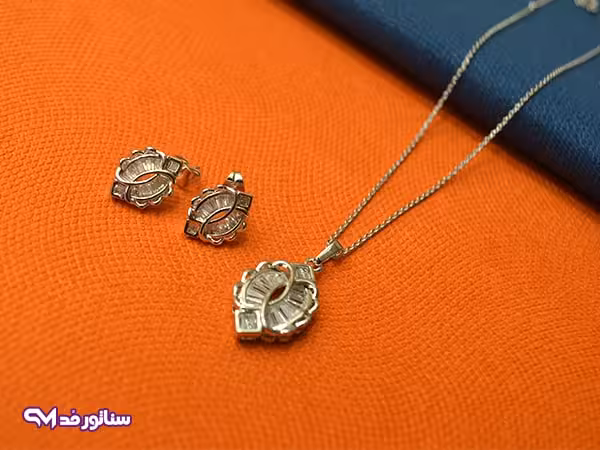 نیم ست ژوپینگ نقره ای N8086