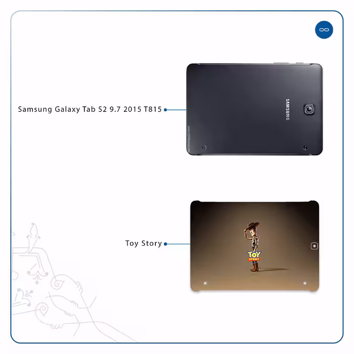 برچسب پوششی ماهوت مدل Toy Story مناسب برای تبلت سامسونگ Galaxy Tab S2 9.7 2015 T815