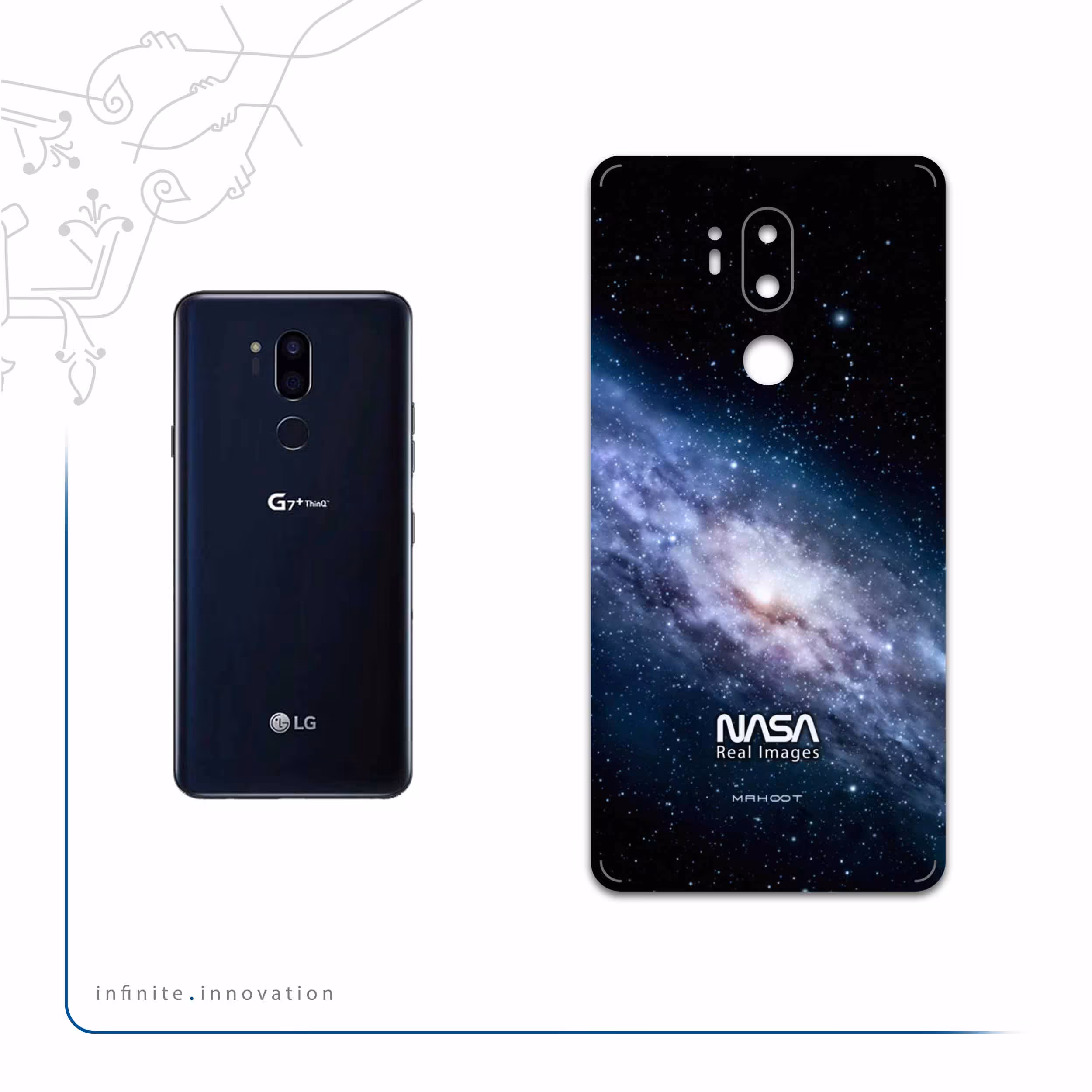 برچسب پوششی ماهوت مدل Universe-by-NASA-3 مناسب برای گوشی موبایل ال جی G7 PLUS THINQ