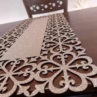 ست رومیزی 3 تکه مدل نیلوفر کد 8034