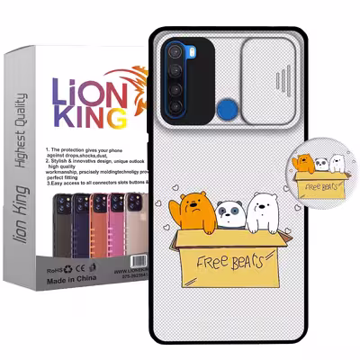 کاور لاین کینگ مدل PandaBax مناسب برای گوشی موبایل شیائومی Redmi Note 8 به همراه پایه نگهدارنده