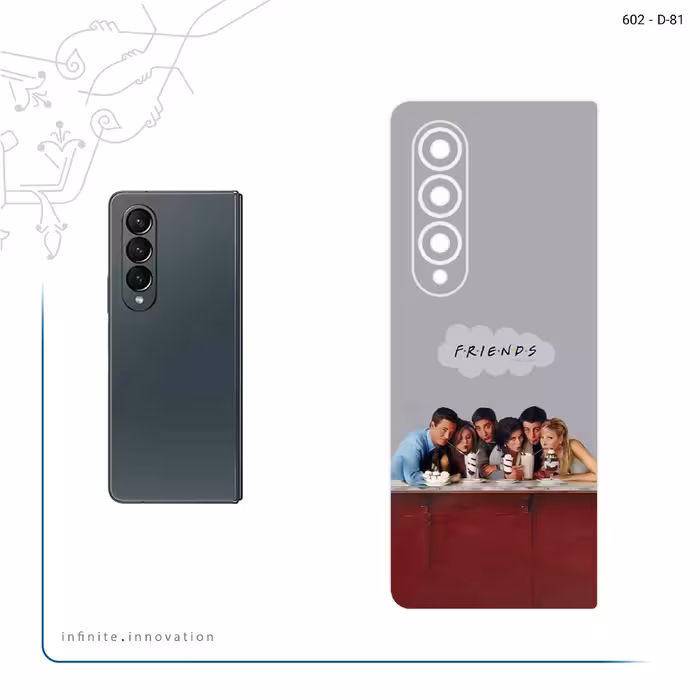 برچسب پوششی ماهوت مدل Friends 1 مناسب برای گوشی موبایل سامسونگ Galaxy Z Fold4