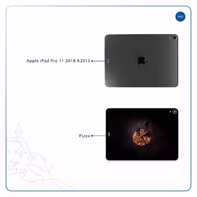 برچسب پوششی ماهوت مدل Pizza مناسب برای تبلت اپل iPad Pro 11 2018 A2013