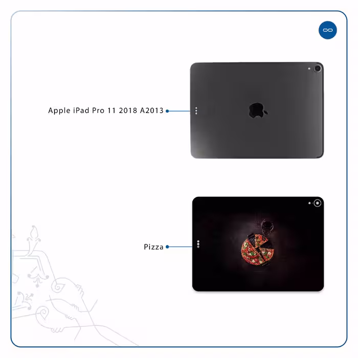 برچسب پوششی ماهوت مدل Pizza مناسب برای تبلت اپل iPad Pro 11 2018 A2013