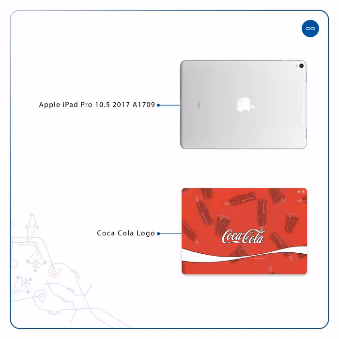 برچسب پوششی ماهوت مدل Coca-Cola-Logo مناسب برای تبلت اپل iPad Pro 10.5 2017 A1709