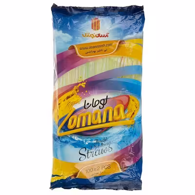 نی نوشیدنی آسان نوش مدل lomana چهار بسته 100 عددی