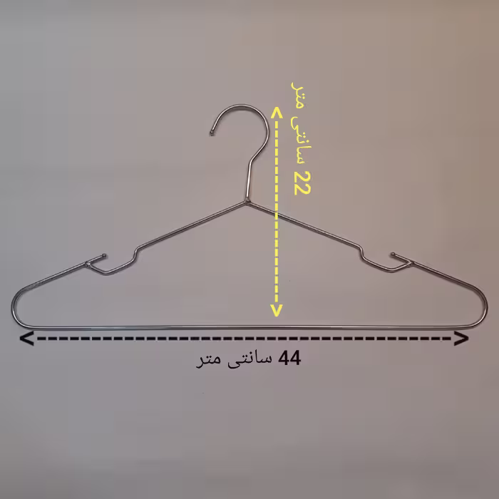 چوب لباسی مدل فلزی AQUA بسته 6 عددی