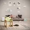 صندلی کودک مدل باغ وحش چوبی طرح قورباغه