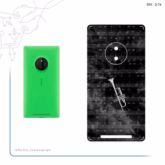 برچسب پوششی ماهوت مدل Trumpet مناسب برای گوشی موبایل نوکیا Lumia 830