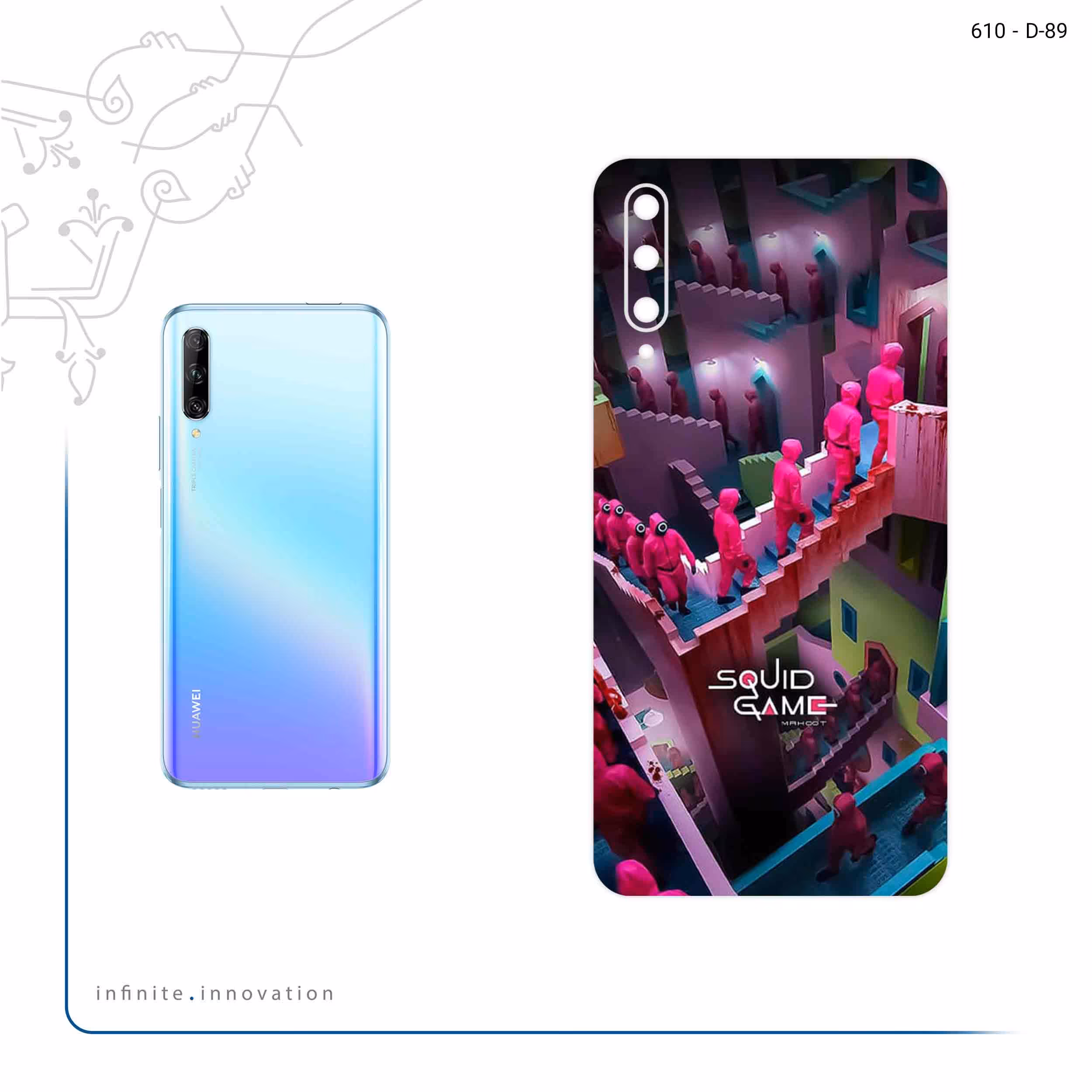 برچسب پوششی ماهوت مدل Squid Game مناسب برای گوشی موبایل هوآوی Y9S