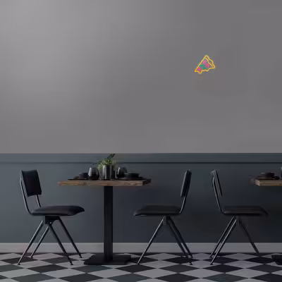 چراغ دیواری نئون دیزاین طرح Pizza-Slice_YL