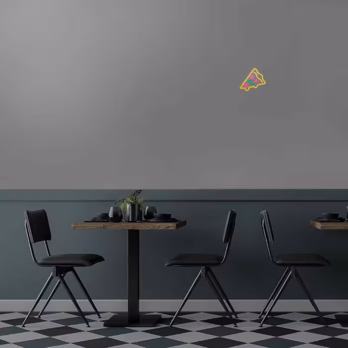 چراغ دیواری نئون دیزاین طرح Pizza-Slice_YL