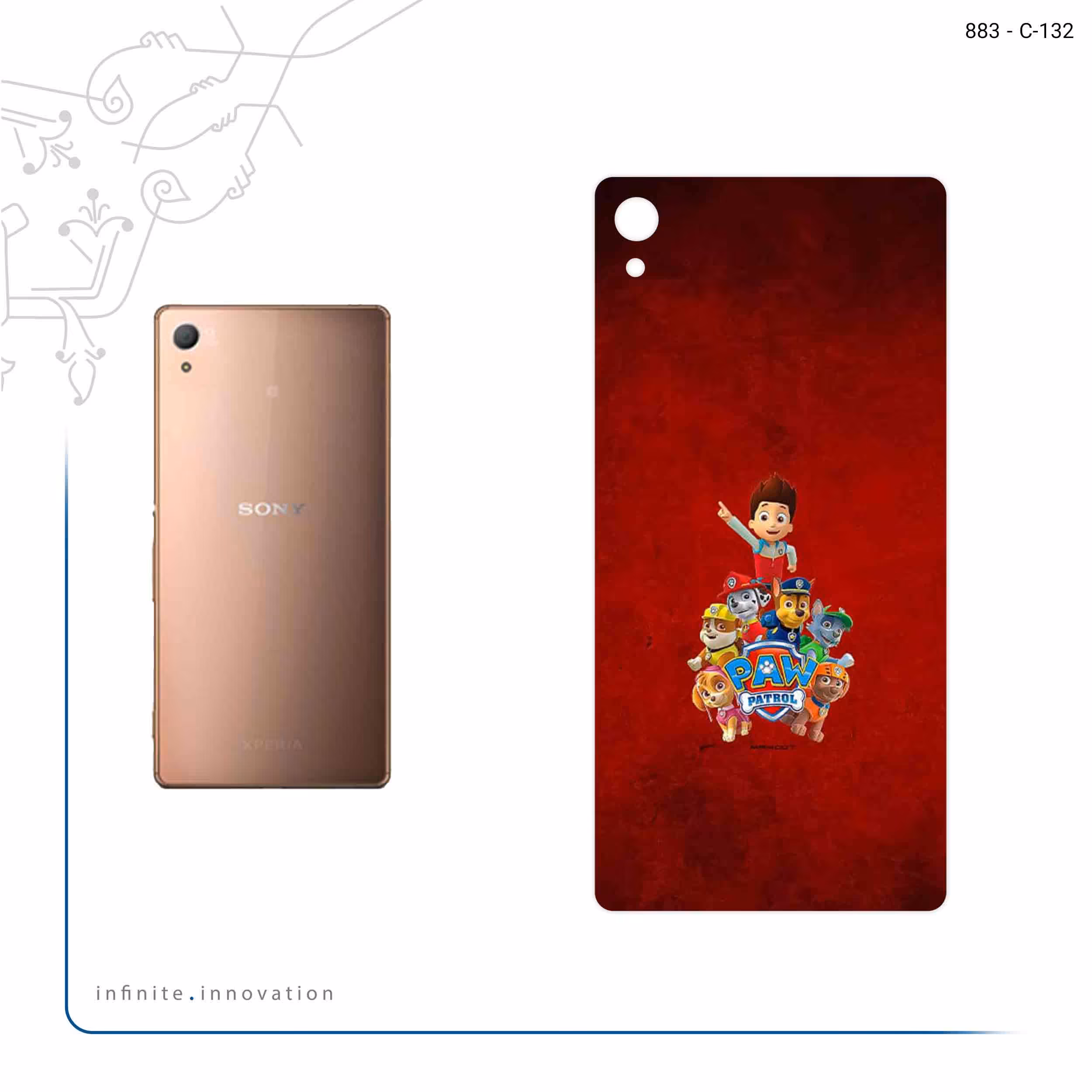 برچسب پوششی ماهوت مدل Paw Patrol مناسب برای گوشی موبایل سونی Xperia Z3 Plus