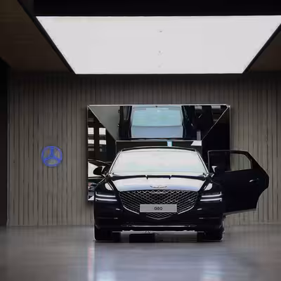 چراغ دیواری نئون دیزاین طرح Benz_BL