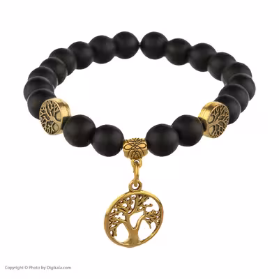 دستبند مدل مهره ای اونیکس طرح درخت زندگی کد001