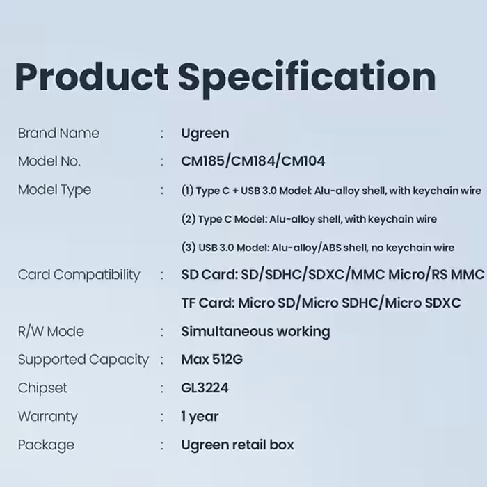 کارت‌خوان یوگرین مدل CM185-50706