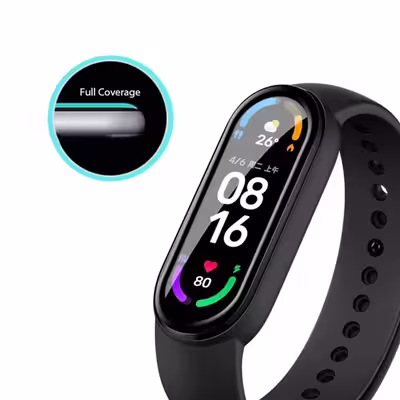 محافظ صفحه نمایش لاین مدل RT007 مناسب برای ساعت هوشمند شیایومی Mi Band 5 بسته سه عددی