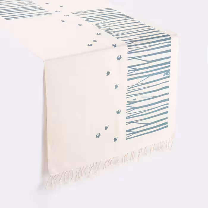 رومیزی چاپ دستی گدار مدل سپیدار