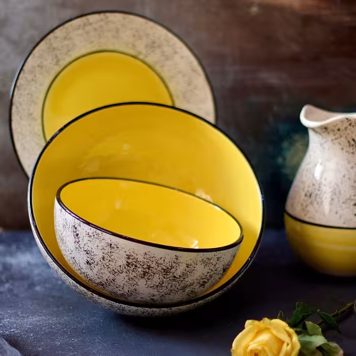 کاسه سرامیکی مدل ترشی خوری خورشیدی کد to kh بسته 6 عددی