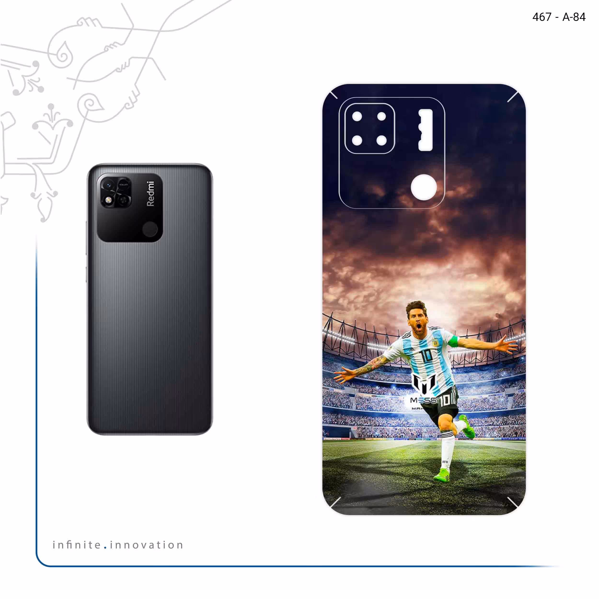 برچسب پوششی ماهوت مدل Lionel Messi 2 مناسب برای گوشی موبایل شیائومی Redmi 10A