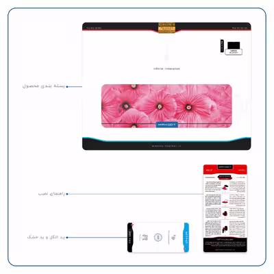 برچسب پوششی ماهوت مدل Pink-Flower مناسب برای تبلت لنوو Miix 320 2017