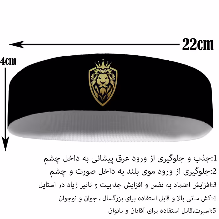 هدبند ورزشی آی تمر مدل شیر کد 443