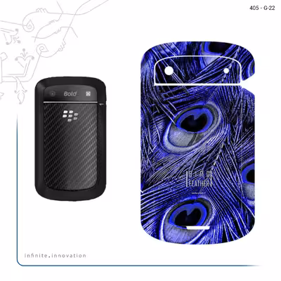 برچسب پوششی ماهوت مدل Purple Feather مناسب برای گوشی موبایل بلک بری Bold Touch 9900