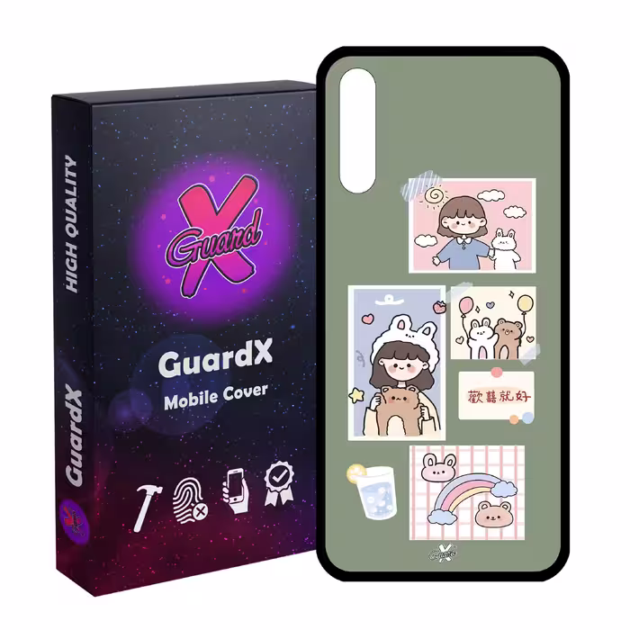 کاور گارد ایکس طرح Girl مدل Glass10514 مناسب برای گوشی موبایل سامسونگ Galaxy A30s/A50/A50s