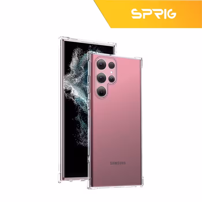 کاور اسپریگ مدل Full-Airbag مناسب برای گوشی موبایل سامسونگ Galaxy S22 Ultra به همراه محافظ صفحه نمایش