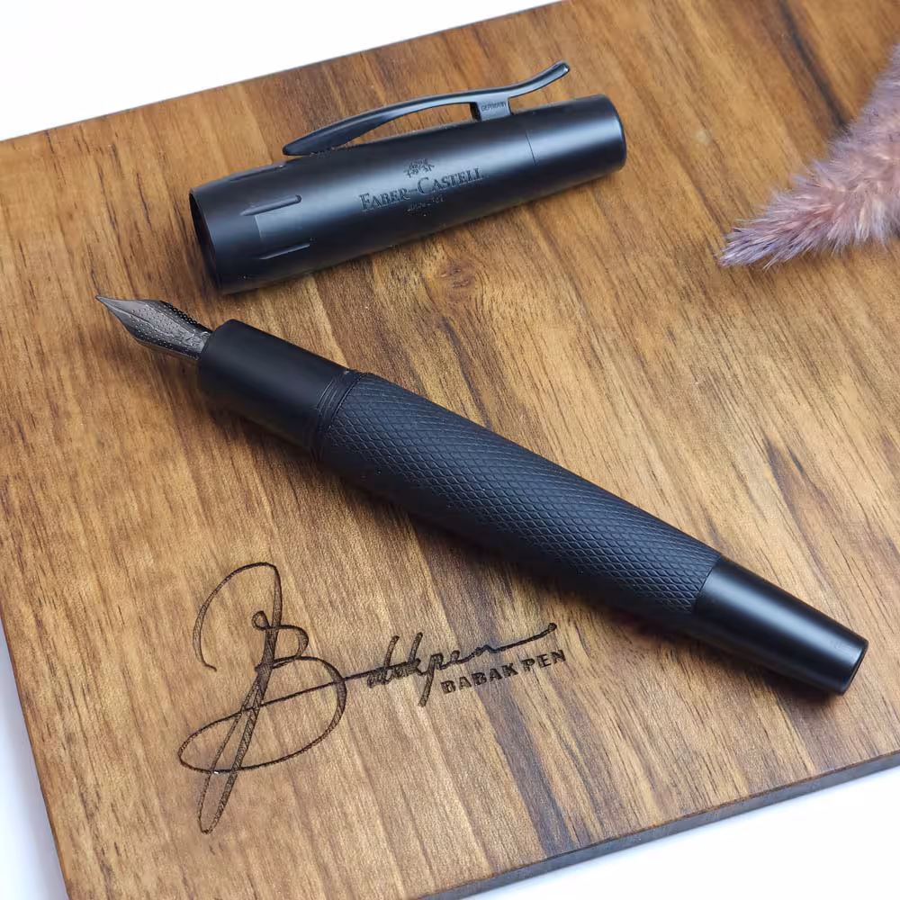 فابرکاستل خودنویس ایموشن پیور بلک 148620 FABER-CASTELL E-motion Pure Black FOUNTAHN PEN