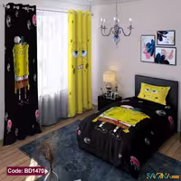 ست اتاق خواب پسرانه طرح باب اسفنجی کد BD1470