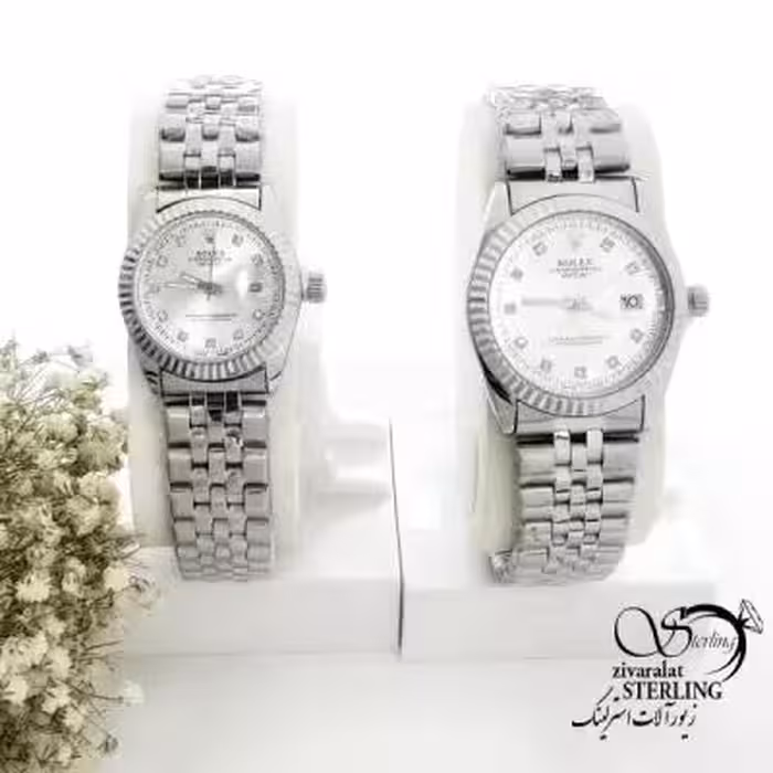 ساعت ست استیل سفید مارک رولکس (ROLEX) کد 20001