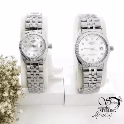 ساعت ست استیل سفید مارک رولکس (ROLEX) کد 20001