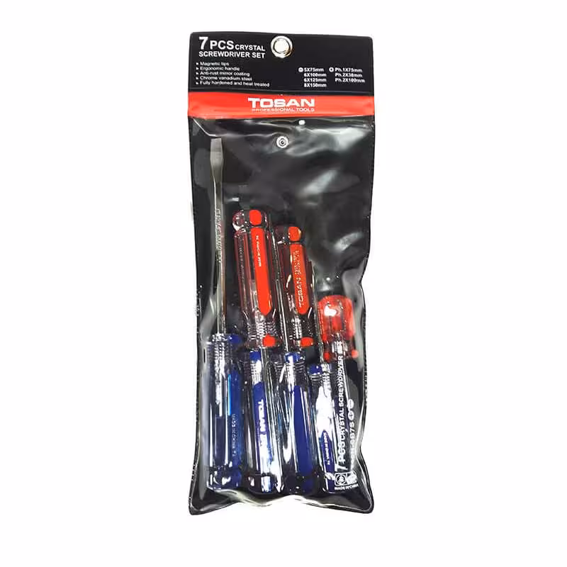 پیچ گوشتی 7 عددی کریستالی توسن