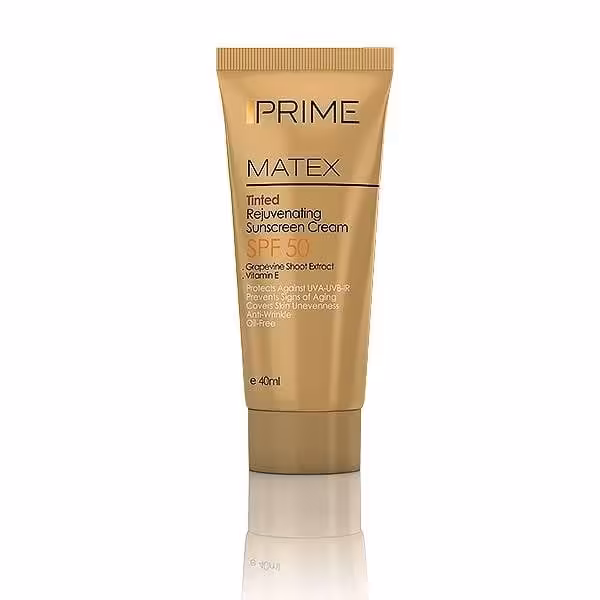 کرم ضد آفتاب رنگی جوان کننده SPF50 پریم مناسب انواع پوست 40 میلی لیتر