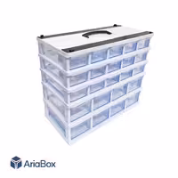 جعبه ابزار و قطعات 23 کشو میکس 5 طبقه سفید قنادپلاست MIX2