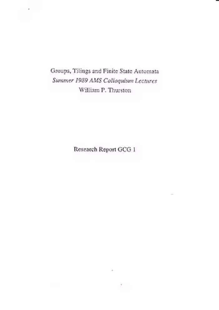 خرید و دانلود نسخه کامل کتاب Groups, tilings and finite state automata