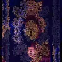 فرش تمام ابریشم  طرح باران 4 کد HAM.195.03