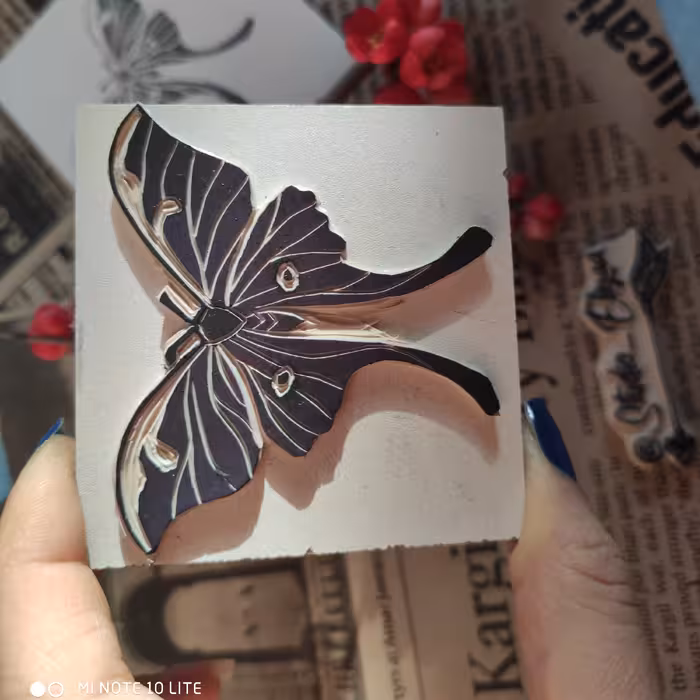 مهر دستساز  پروانه بزرگ