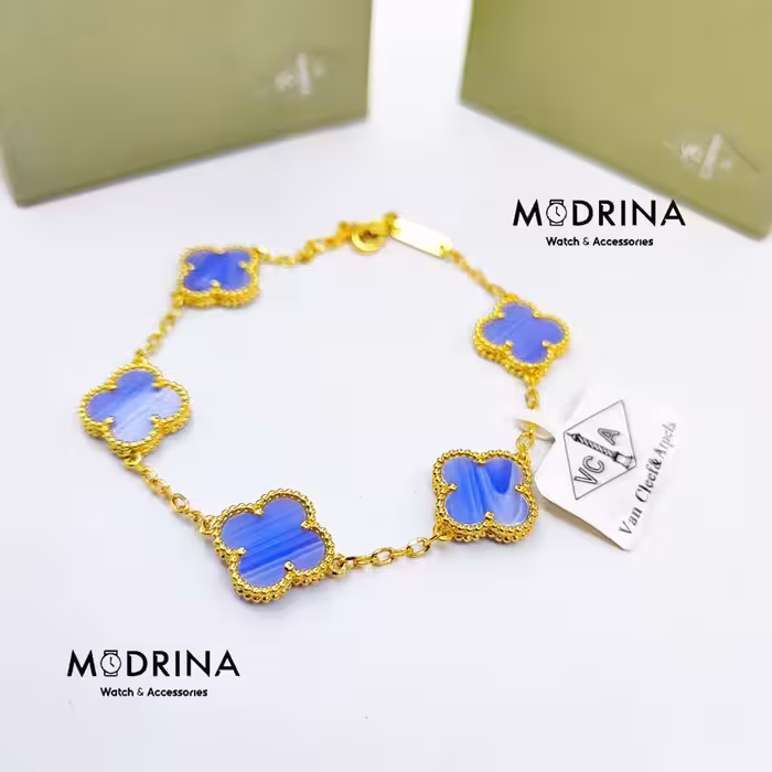 دستبند ون کلیف بنفش طلایی