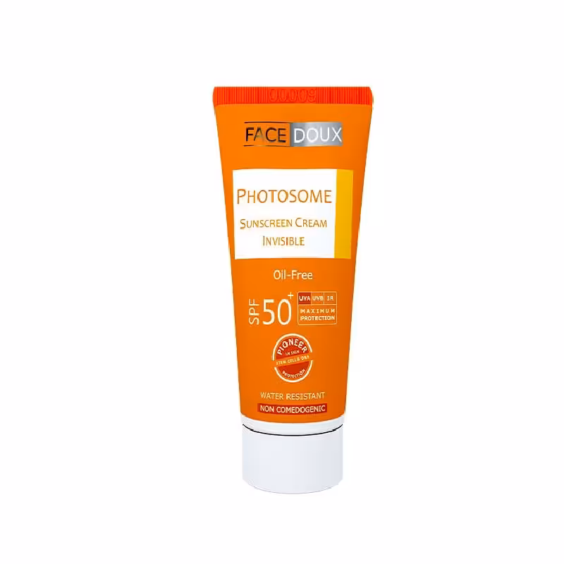 کرم ضد آفتاب بی رنگ spf 50 فاقد چربی فیس دوکس