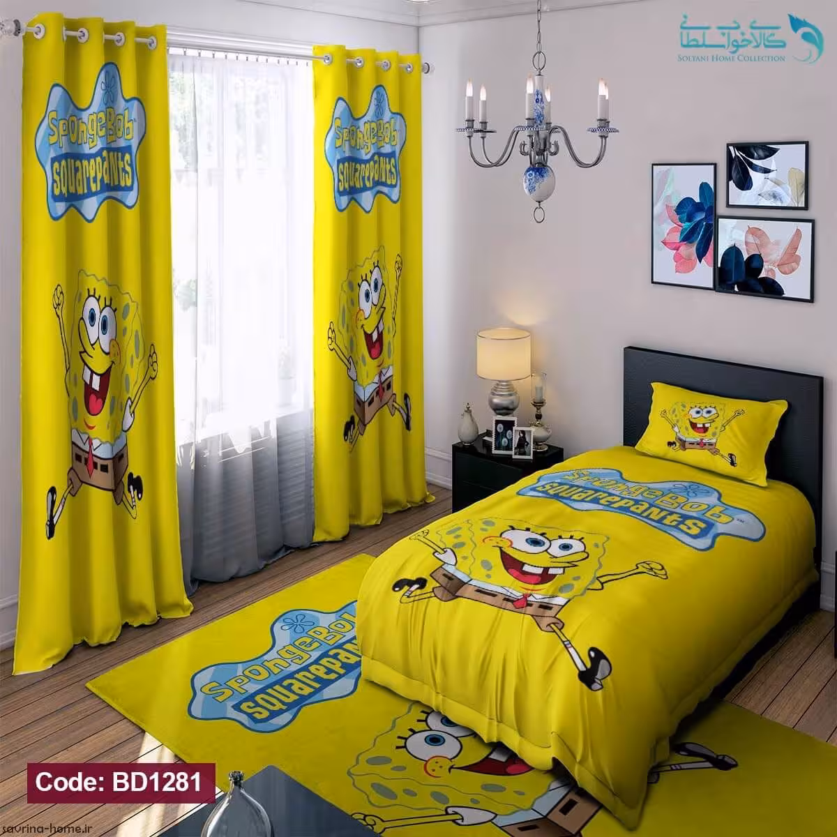 روتختی طرح باب اسفنجی یکنفره کد BD1281