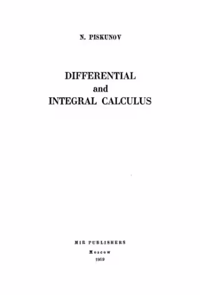 خرید و دانلود نسخه کامل کتاب Differential and Integral Calculus
