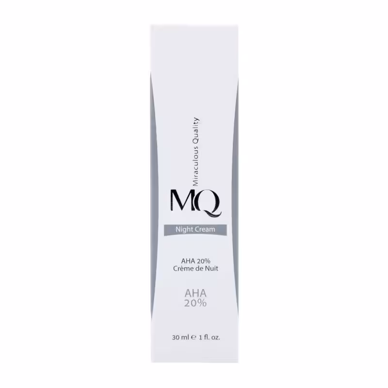 کرم لایه بردار ام کیو مدل AHA 20% NIGHT CREAM حجم 30 میلی لیتر
