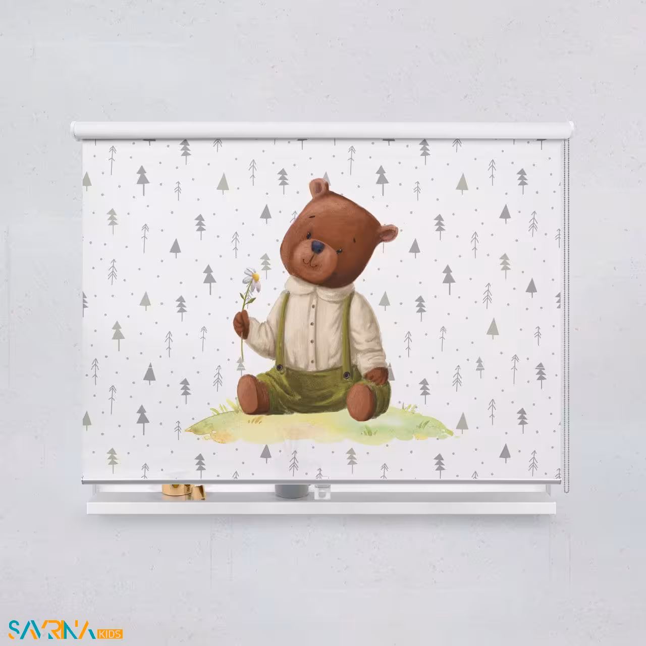 پرده شید بچگانه طرح عروسک تدی کد A2771