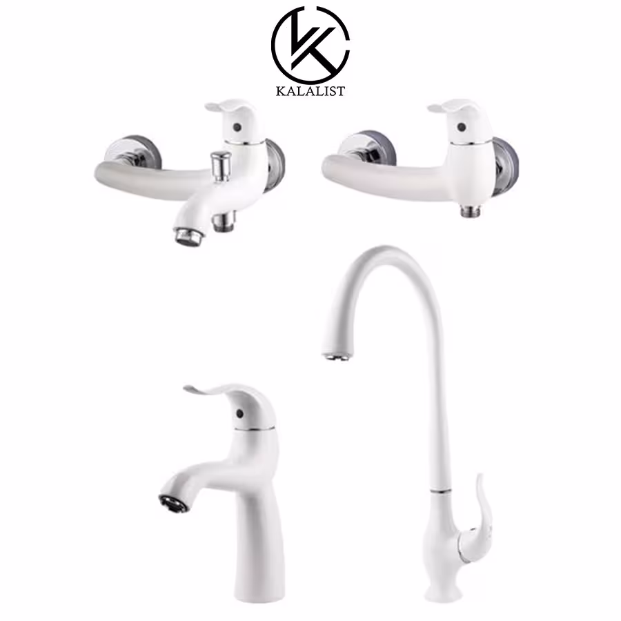 شیرآلات برند راسان مدل اکتاو شیری کروم