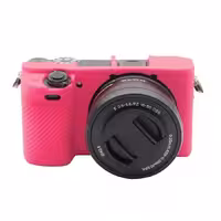 کاور سیلیکونی دوربین پولوز مدل سونی A6400 Rose Red