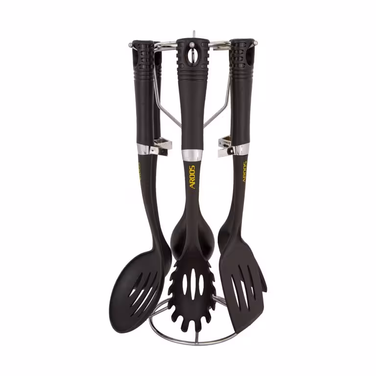 سرویس کفگیر و ملاقه مشکی کاترین عروس