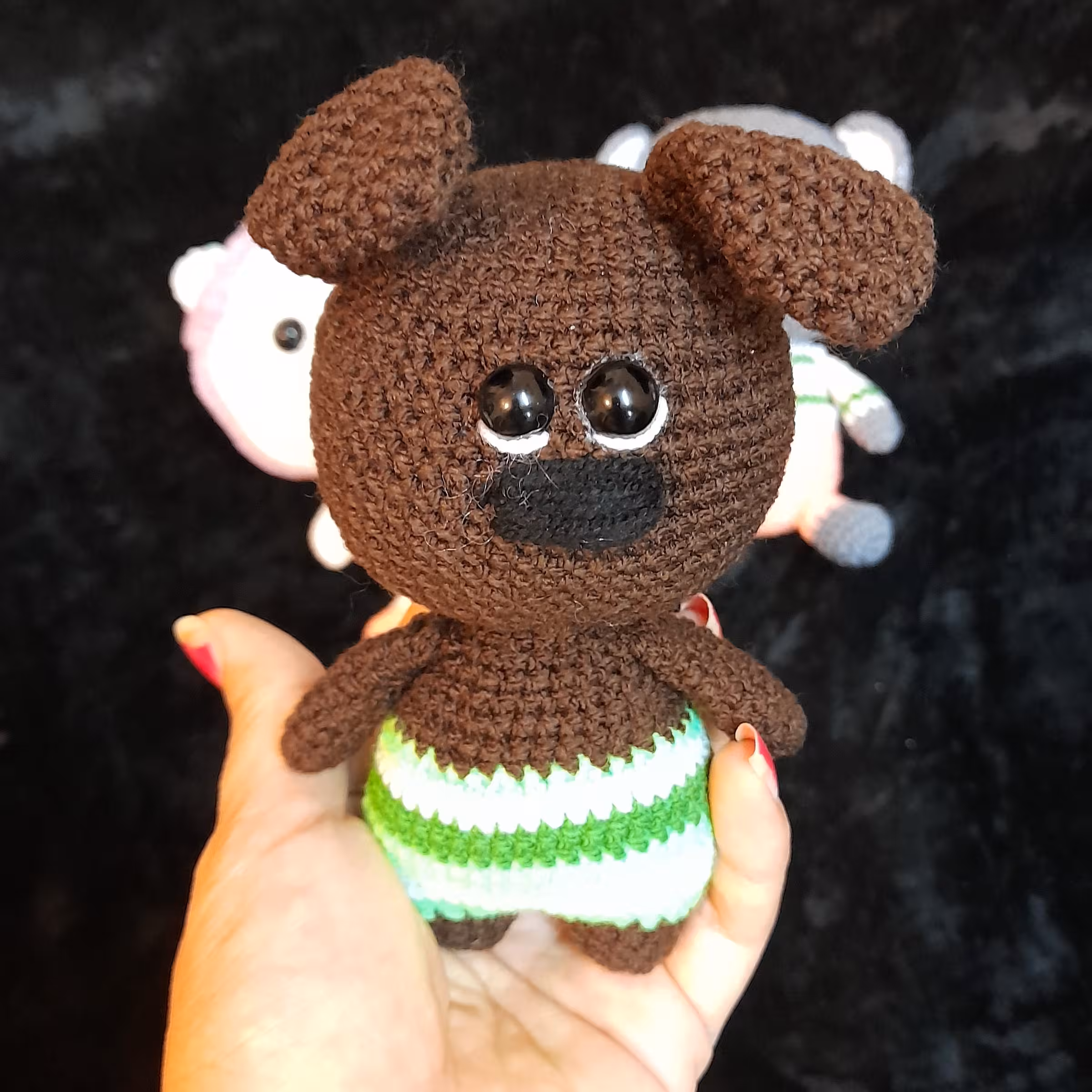 عروسک خرس تنبل بافتنی